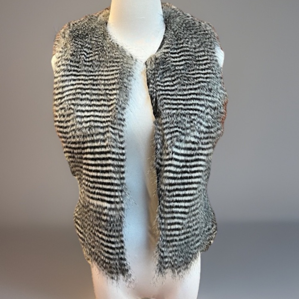 Kate Moss TopShop Faux Fur Layering Vest Jacket